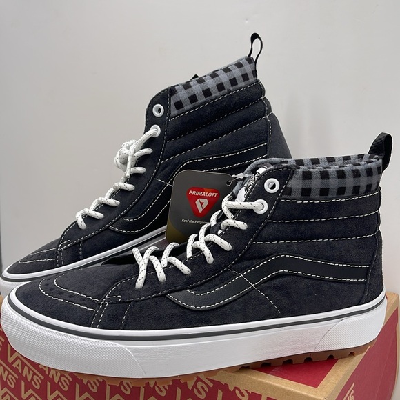 Vans Women’s Sk8-Hi Mte-1 Plaid Grey/White
VN0A5HZYGYW Boots Sneakers - Picture 5 of 16